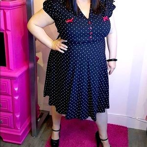 Plus size Polka Heart Dress